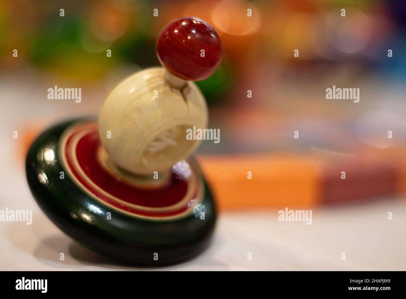 Multicolored Spinning Top Called Desi Lattu Or Latoo For New Born