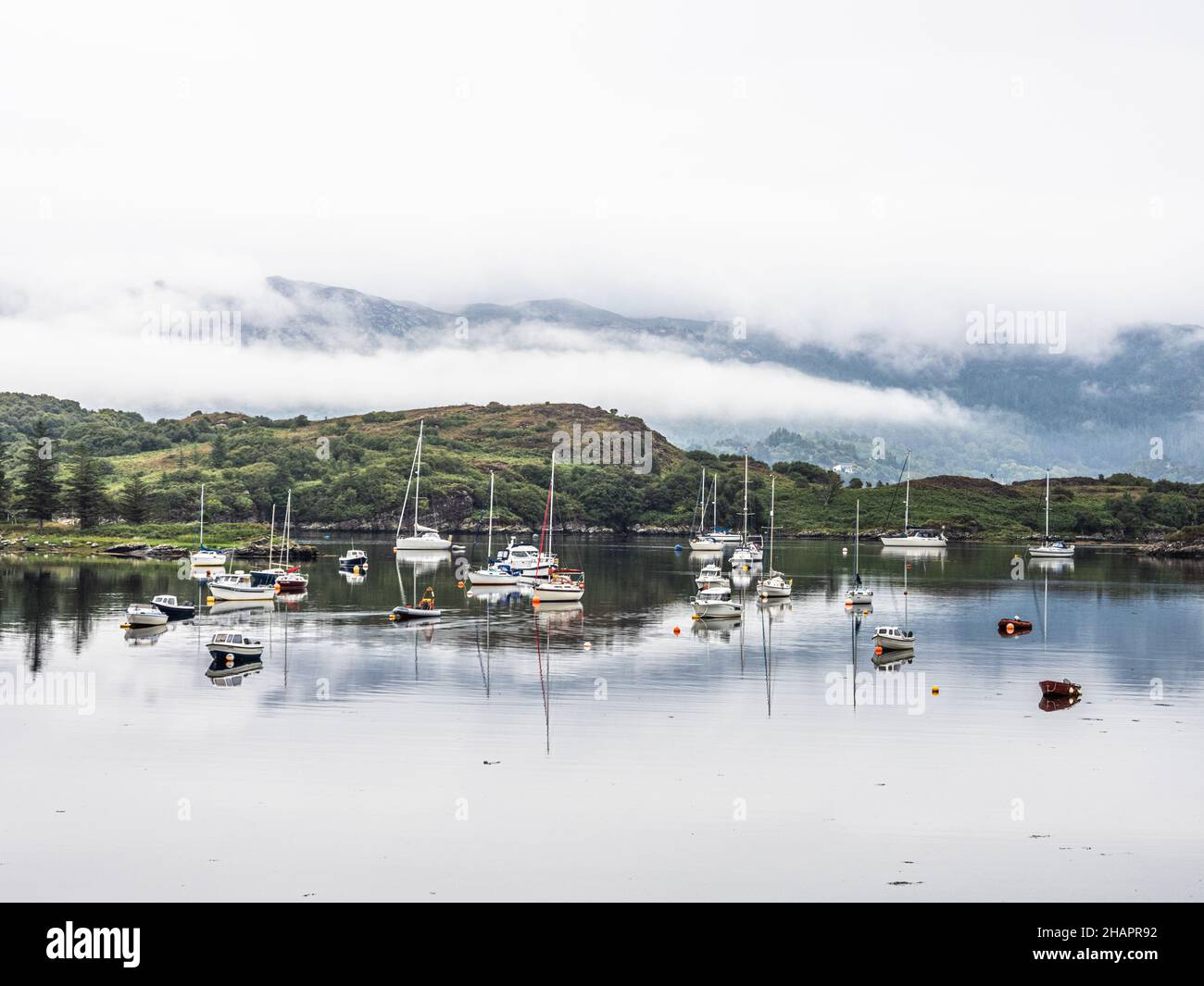 Badachro overlooking Loch Gairloch, in the North West Highlands of ...