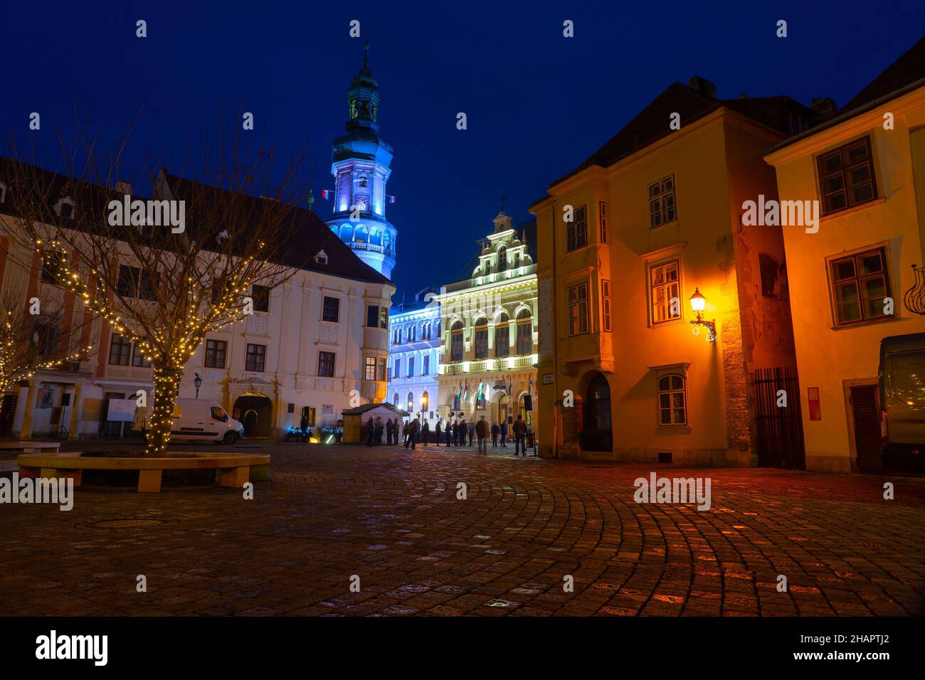 Main street clock tower square hi-res stock photography and images - Alamy