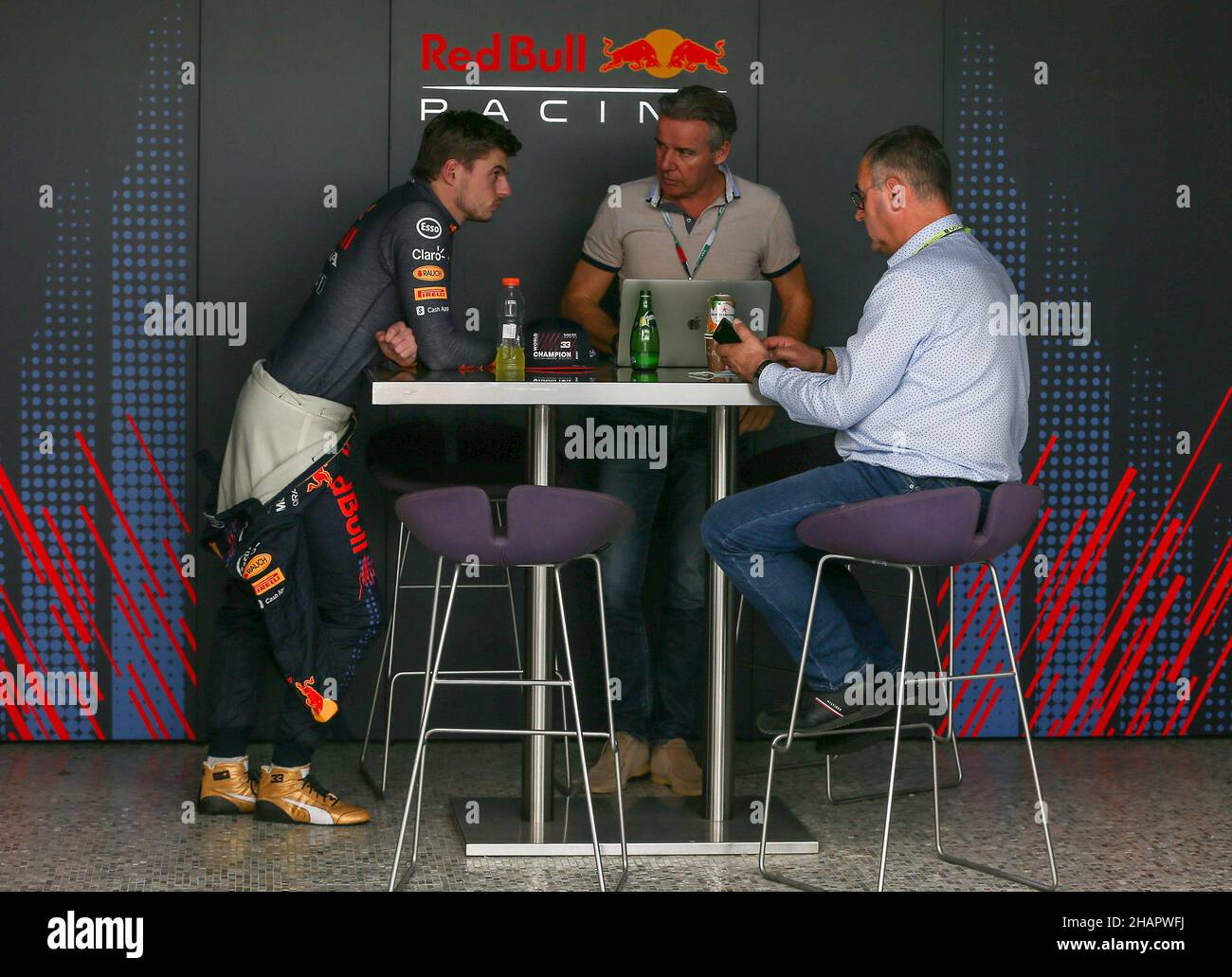 Puma racing boots of Max Verstappen (NLD) Red Bull Racing