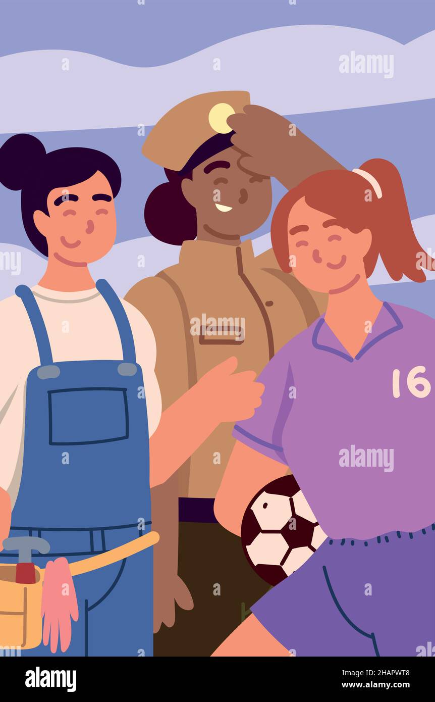 Young construction workers Stock Vector Images - Alamy