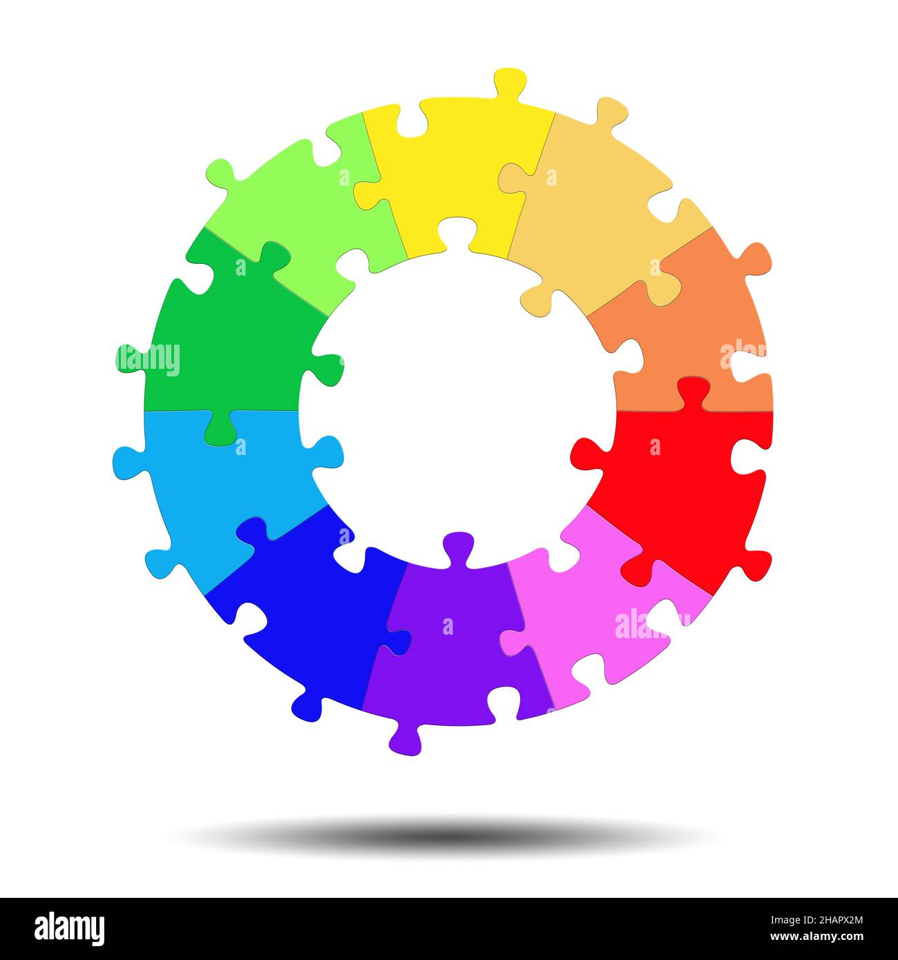 3d puzzle circle hi-res stock photography and images - Alamy