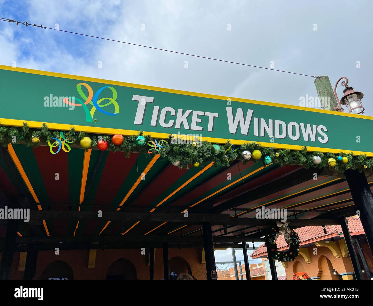 Tampa, FL USA November 11, 2021 The sign above the ticket windows at