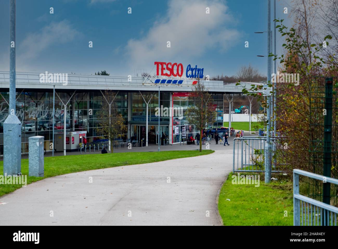 09.10.2021 St Helens, Merseyside, UK. Tesco supermarket in the centre of St Helens in Merseyside