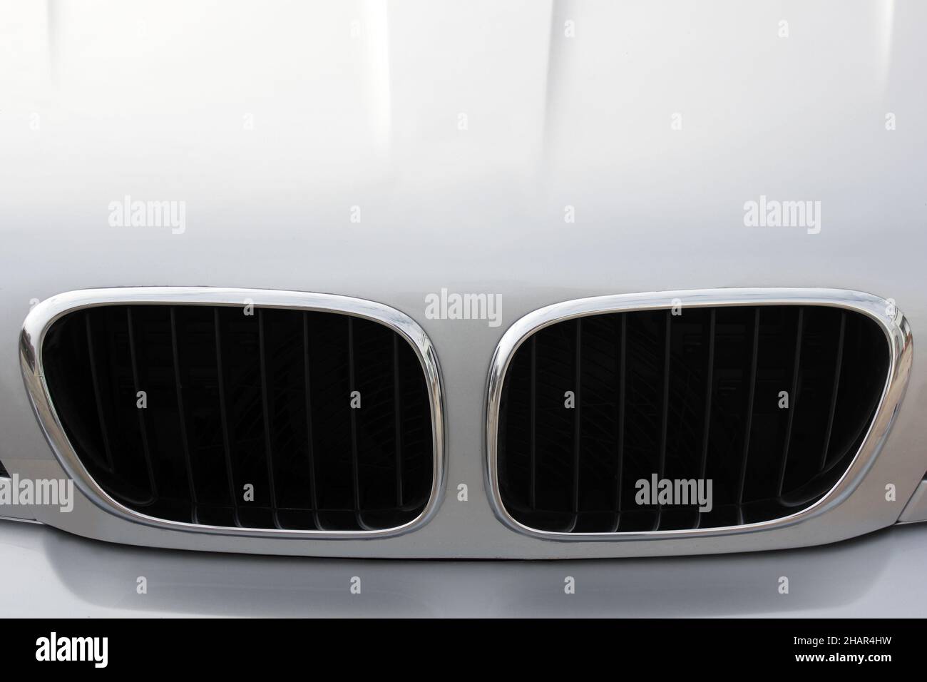 Car front grill Stock Photo Alamy