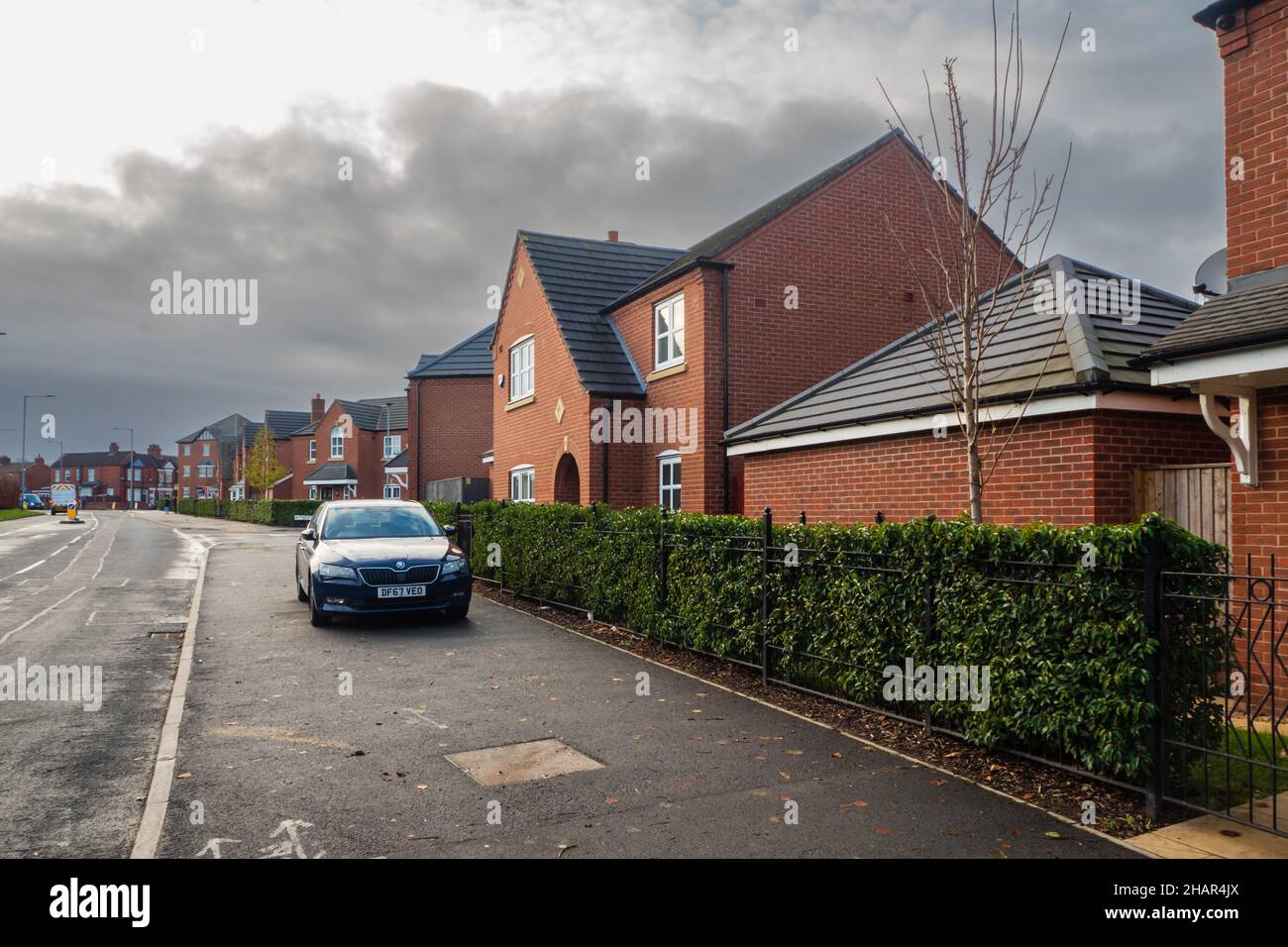 09.10.2021 St Helens, Merseyside, UK. Car parked on the pavement at