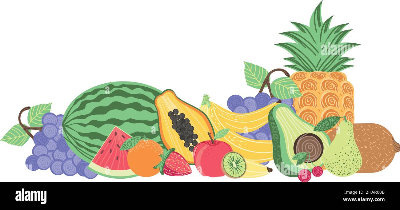 fruits and vegetables Stock Vector Image & Art - Alamy