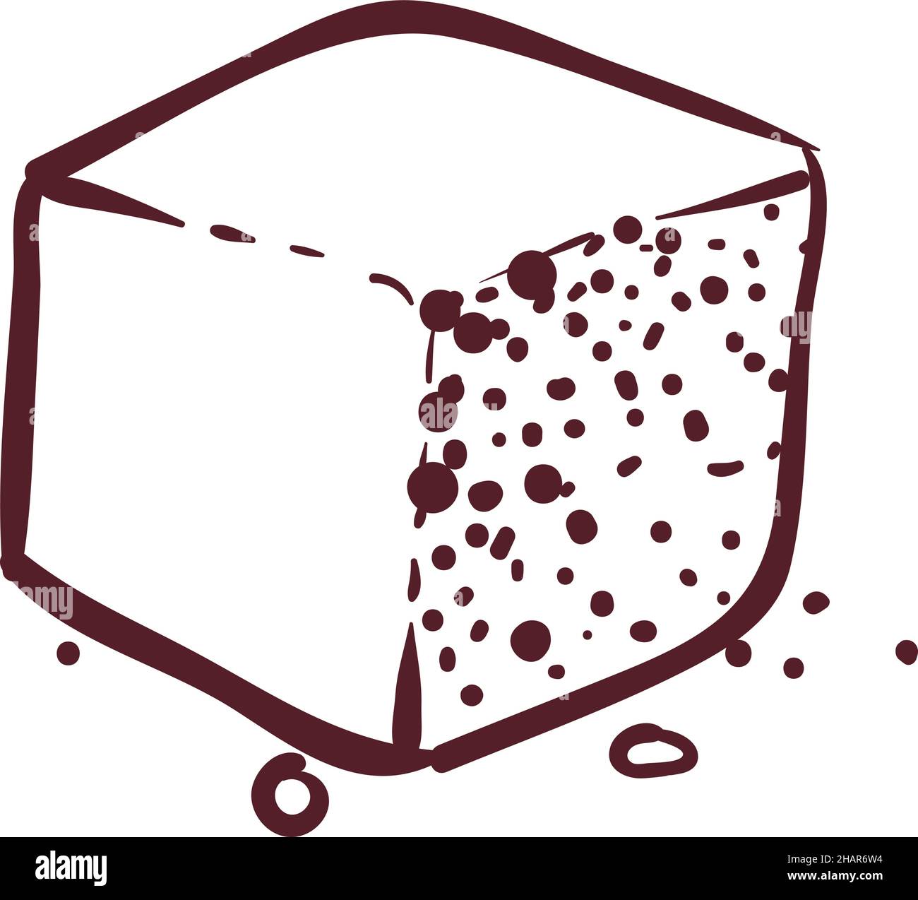 Sugar cubes sketch. Hand drawn sweet lump Stock Vector Image & Art Alamy