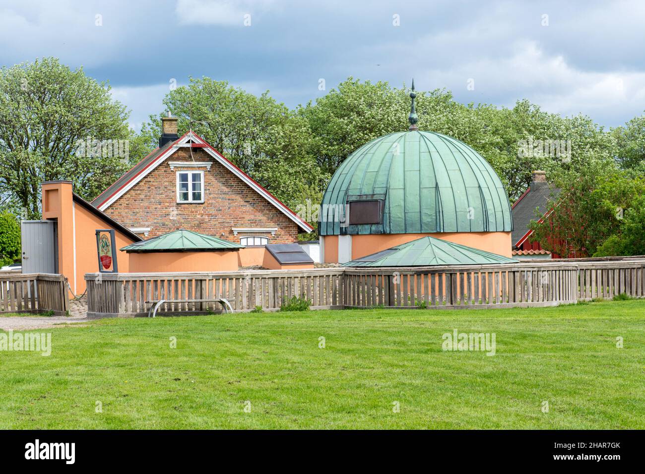 Tycho Brahe observatory on the island Ven in Sweden as seen outdoor Stock Photo