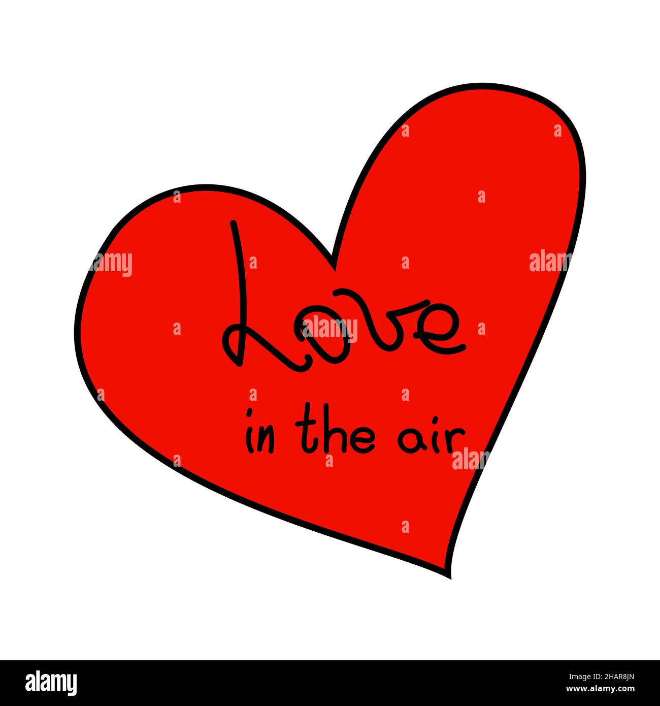 Romantic Happy Valentines Day Vector Illustration Stock Vector Image ...