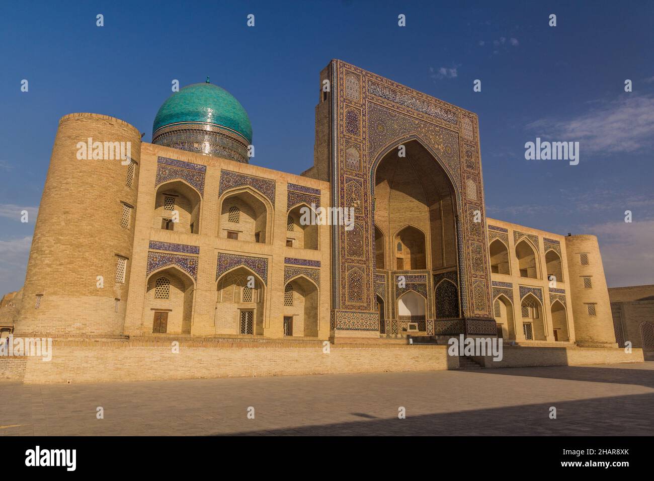 Mir-i-Arab Madrasa in Bukhara, Uzbekistan Stock Photo
