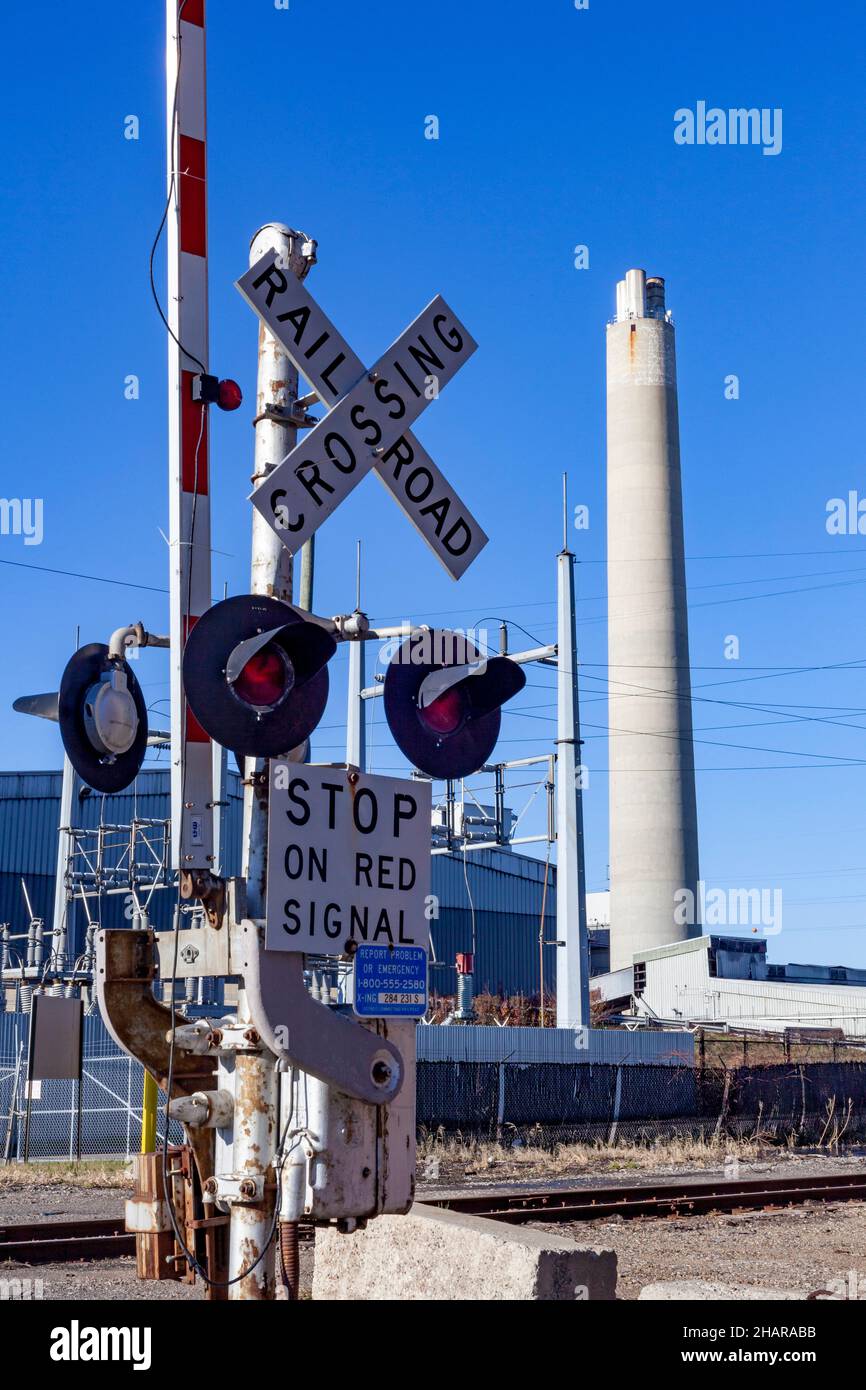 Detroit, Michigan The trash to energy incinerator, which burned
