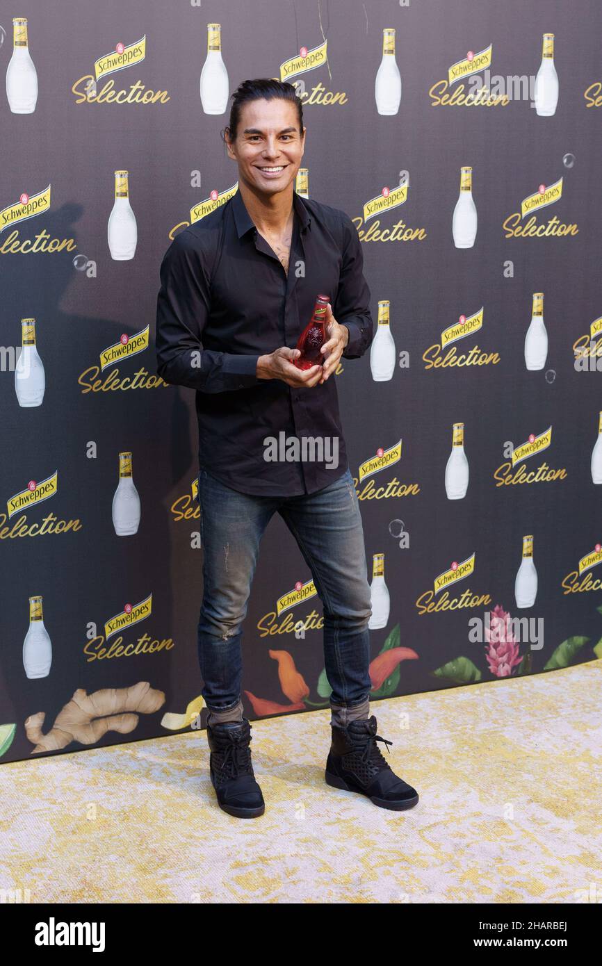 Madrid, Spain. 14th Dec, 2021. Julio Iglesias Jr presents the new Schweppes Pop Up Store at Santa Barbara Palace. Credit: SOPA Images Limited/Alamy Live News Stock Photo