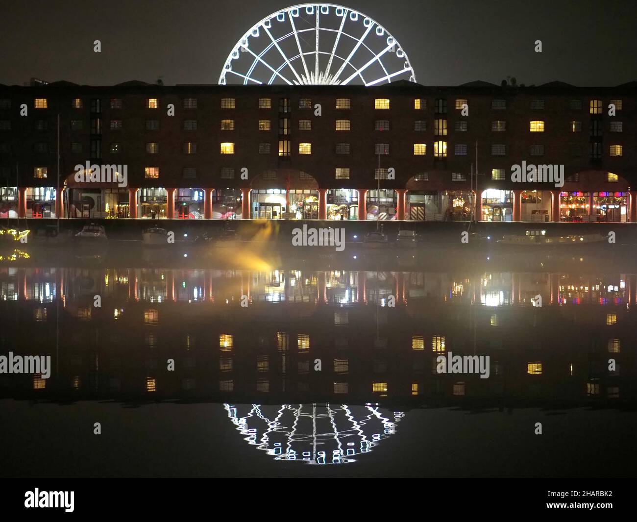 The Big Wheel in Liverpool pictured at night Stock Photo Alamy