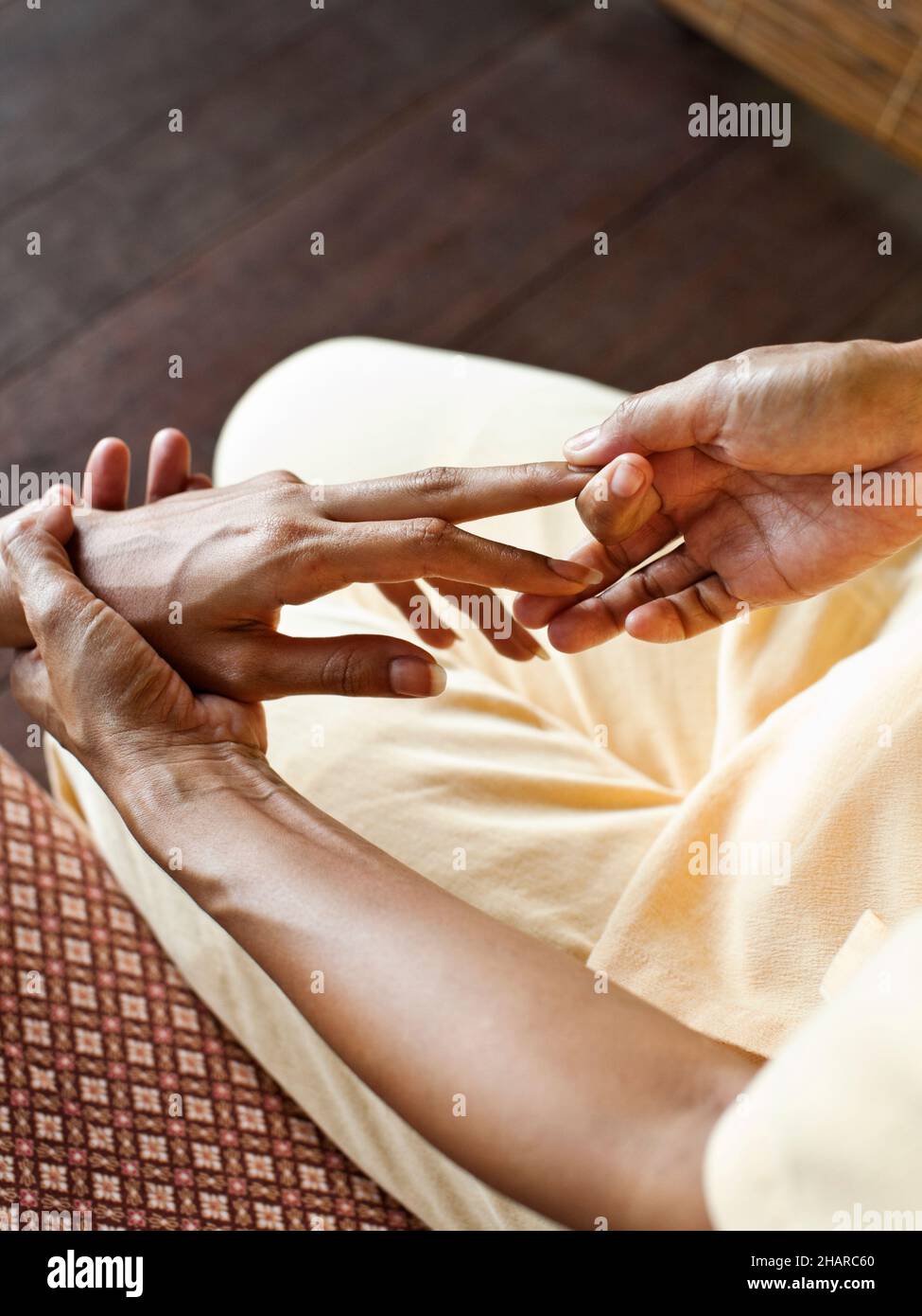 Woman Receiving Hand Massage At Kamalaya Koh Samui Thailand A Woman