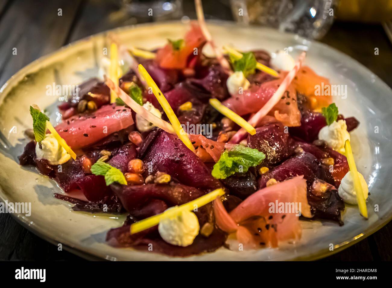Restaurant Hestia in BormeslesMimosas, France Stock Photo Alamy