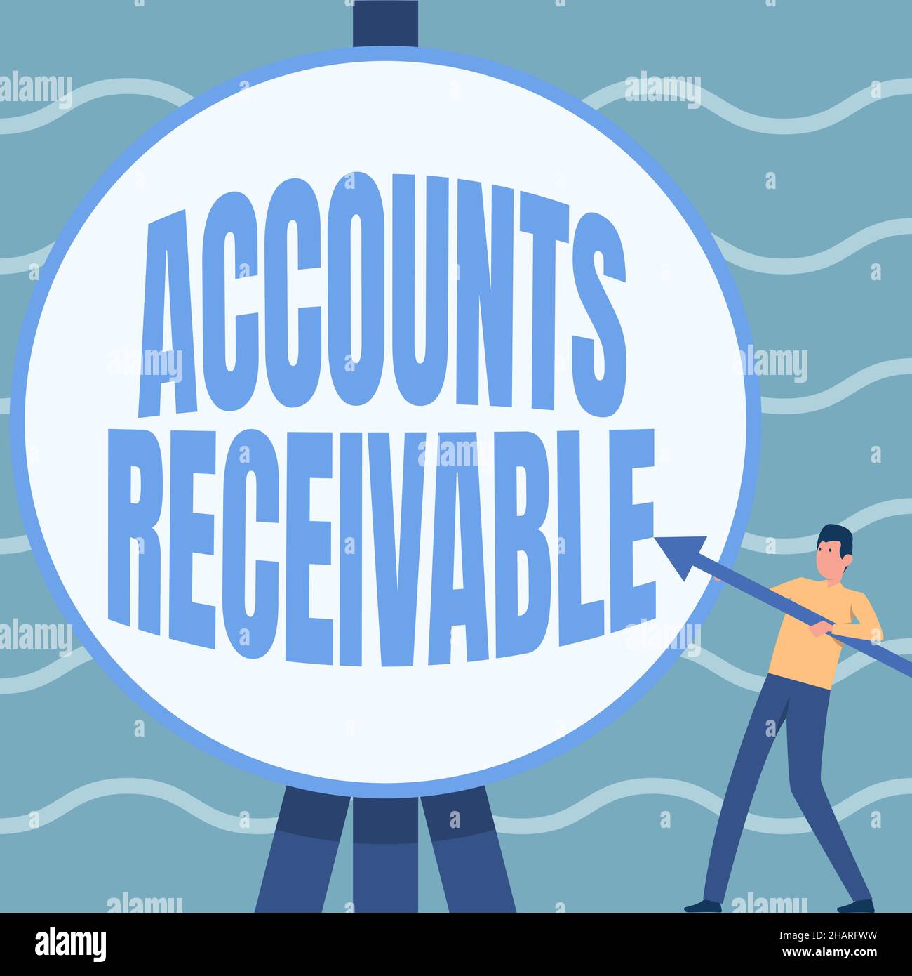 Inspiration showing sign Accounts Receivable. Business approach Legal Claim  of Payment Money Owed to by Debtors Man Standing Holding Large Arrow Stock  Photo - Alamy, image size:1300x1390