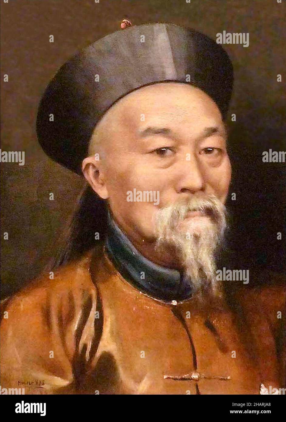 Portrait of Li Hongzhang - Hubert Vos, 1899. A Chinese politician, general and diplomat of the late Qing dynasty. Stock Photo
