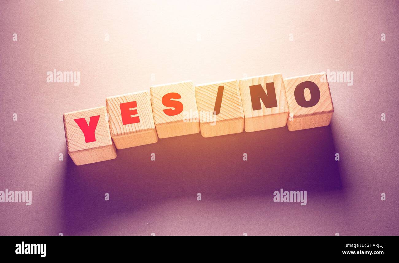 Yes no concept written hi-res stock photography and images - Alamy