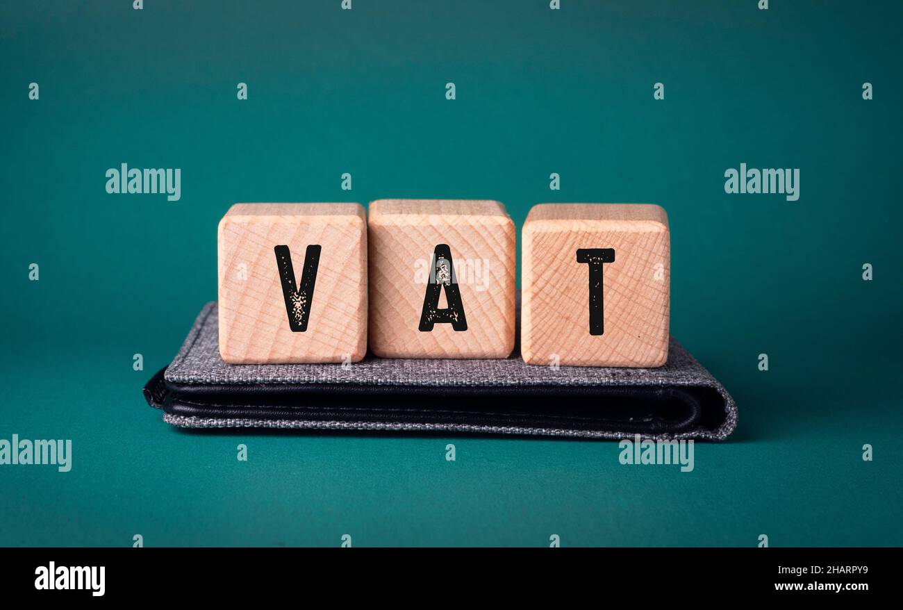 Close up of words with vat business concept idea stock photo alamy