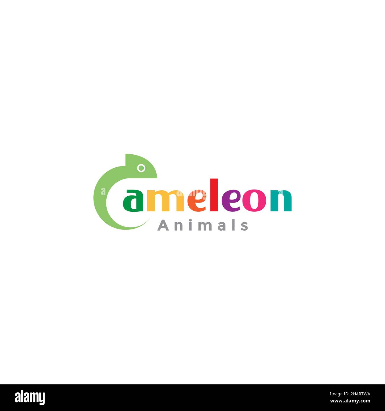 abstract colorful letter cameleon logo symbol icon vector graphic design illustration idea creative Stock Vector