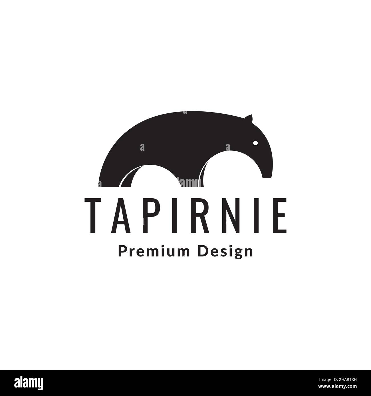 black geometric animal tapir logo symbol icon vector graphic design  illustration idea creative Stock Vector Image & Art - Alamy