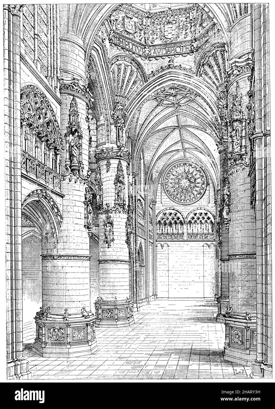 Transept of the cathedral of Burgos, ,  (art history book, ), Querschiff der Kathedrale von Burgos, Transept de la cathédrale de Burgos Stock Photo