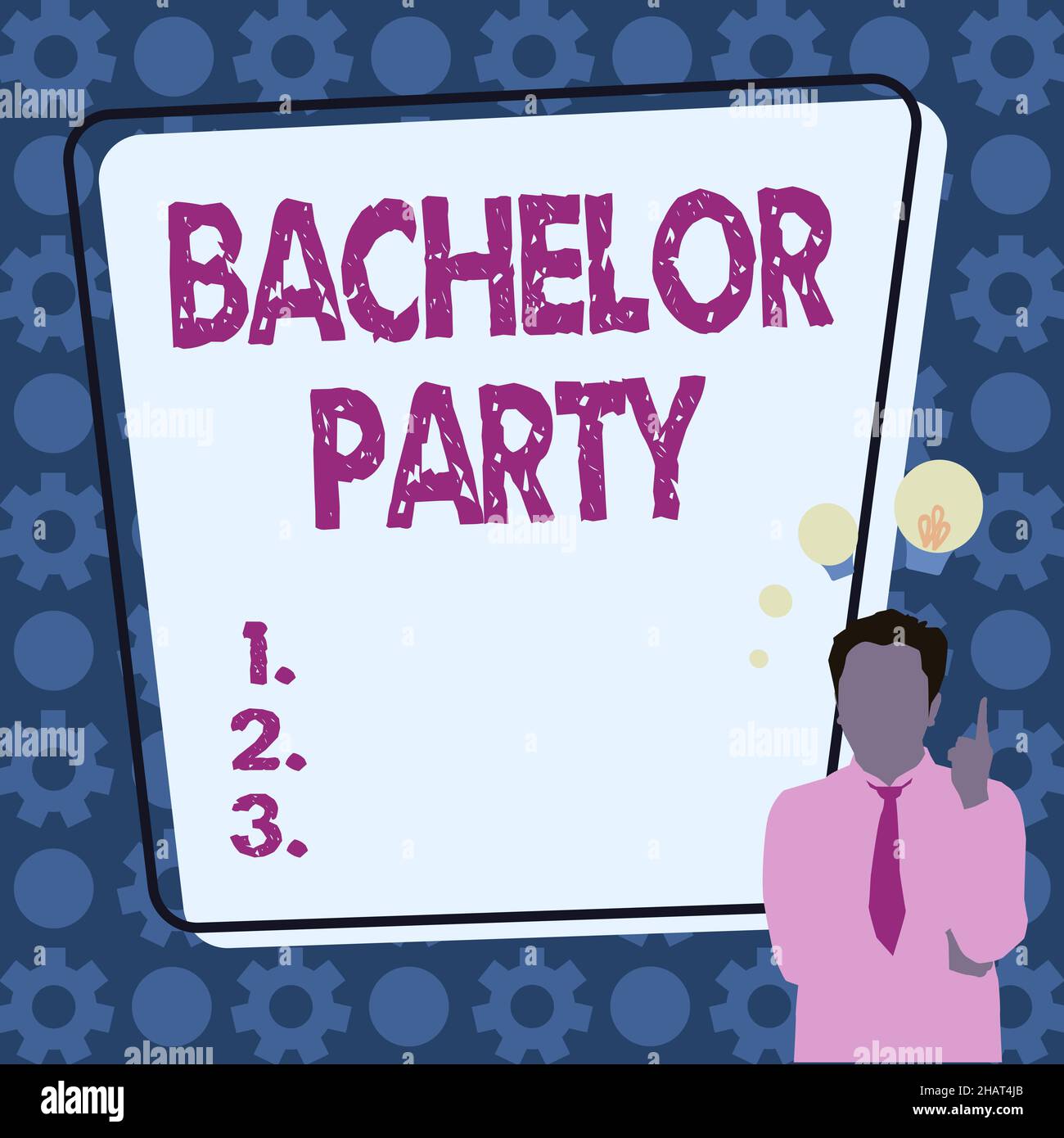 Inspiration showing sign Bachelor Party. Conceptual photo Party given ...