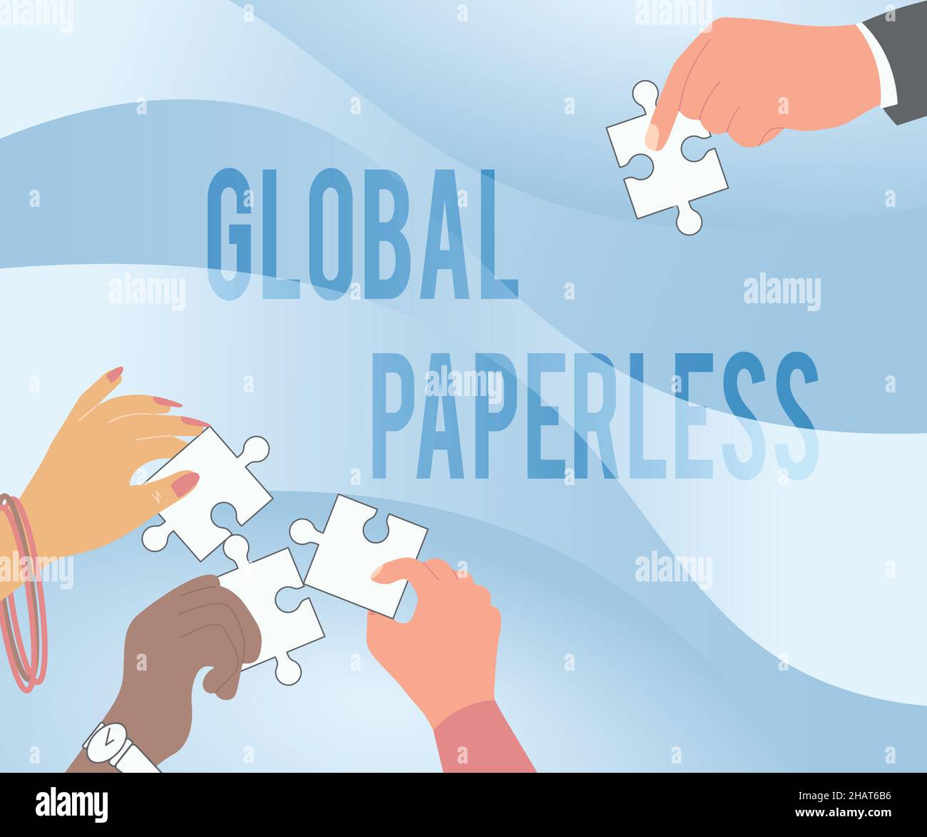 Paperless Text Text caption presenting Global Paperless. Concept meaning going for ...