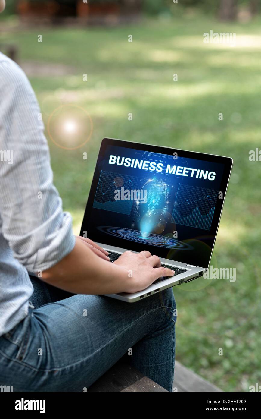 Handwriting text Business Meeting. Word for used discuss issues that ...