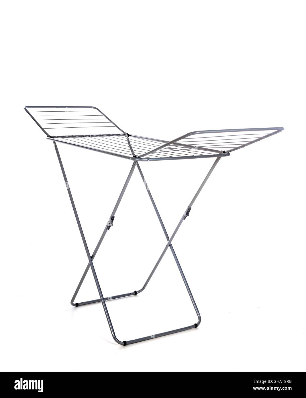 Clothes horse in front of white background Stock Photo Alamy