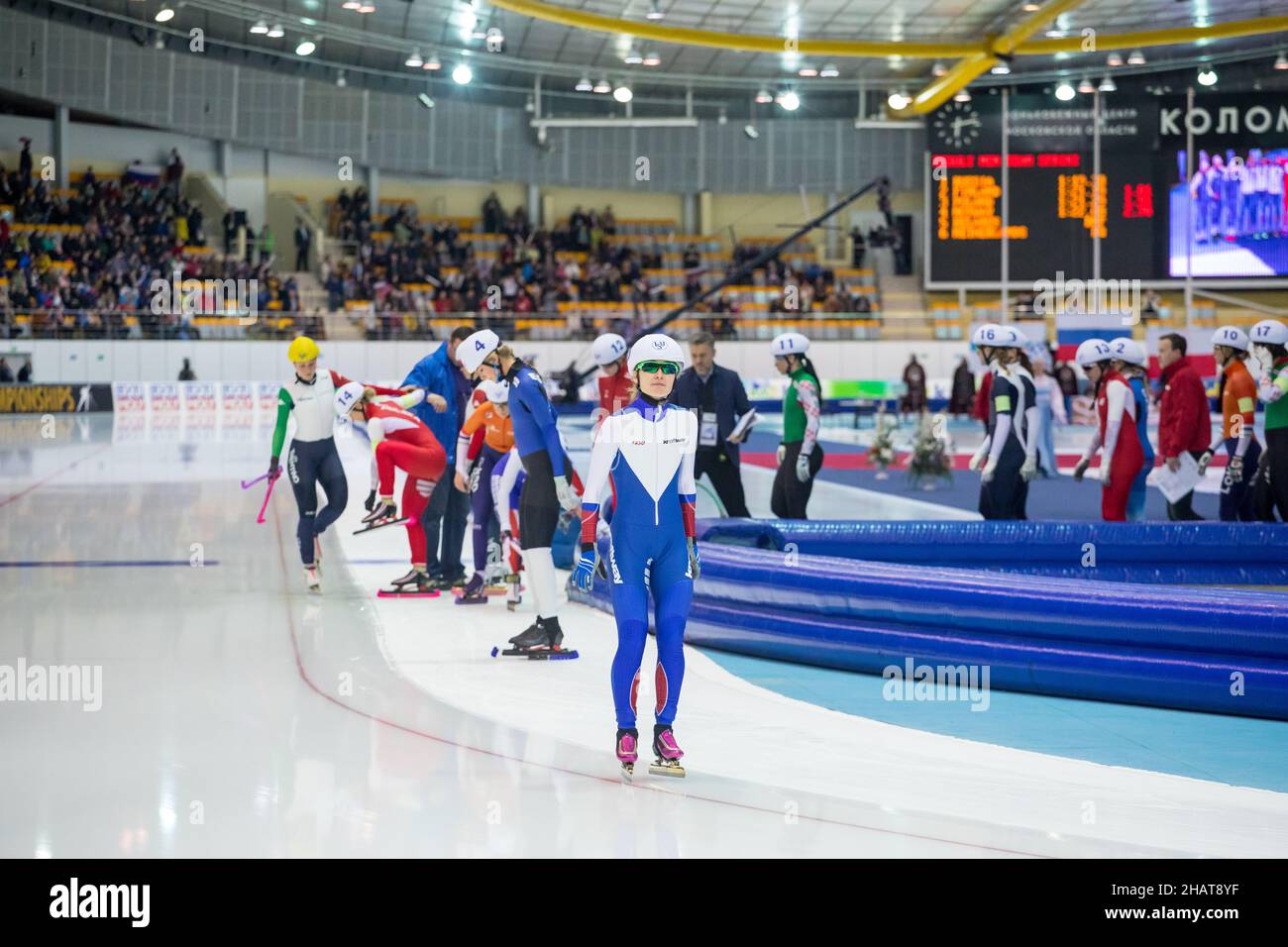 ISU European Speed Skating Championships. Athlete on ice. Classic speed