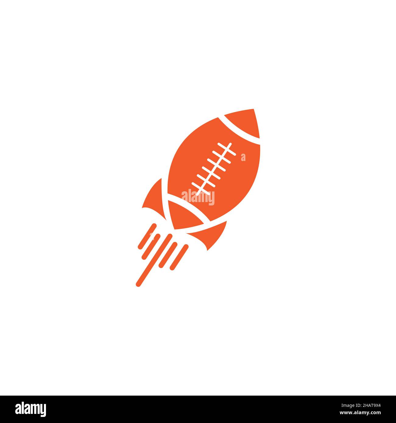 american football rocket logo symbol icon vector graphic design