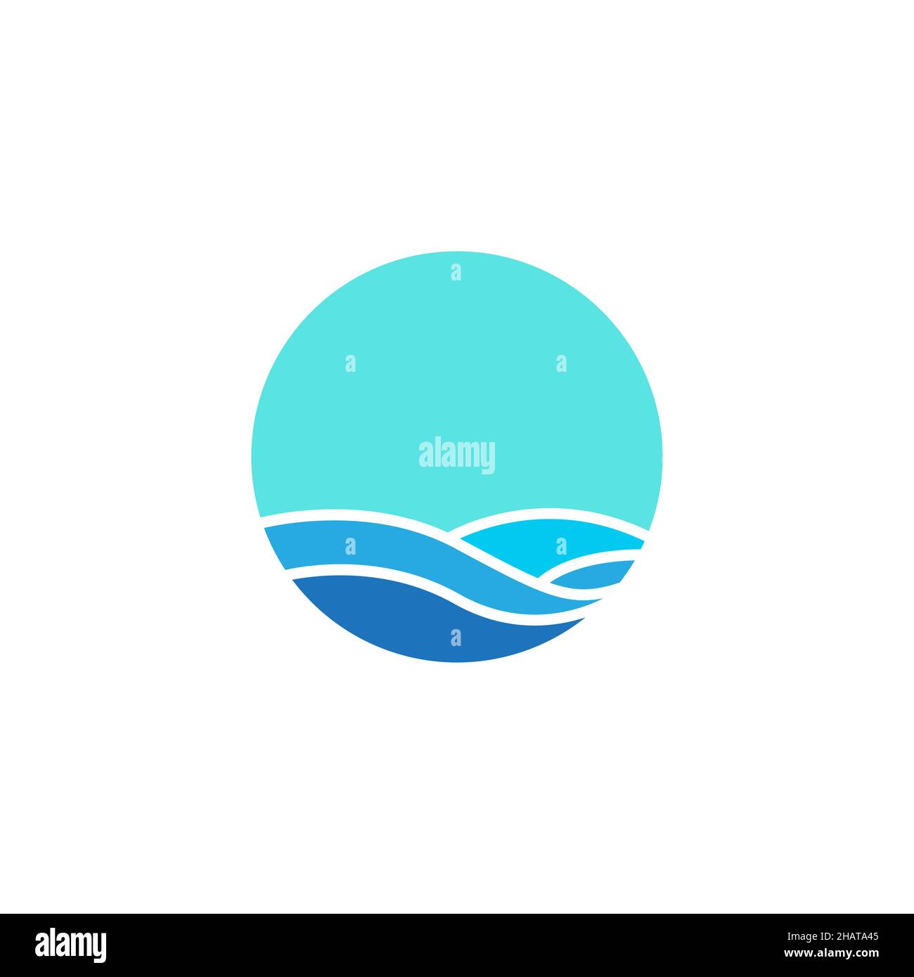 abstract blue ocean circle logo symbol icon vector graphic design ...