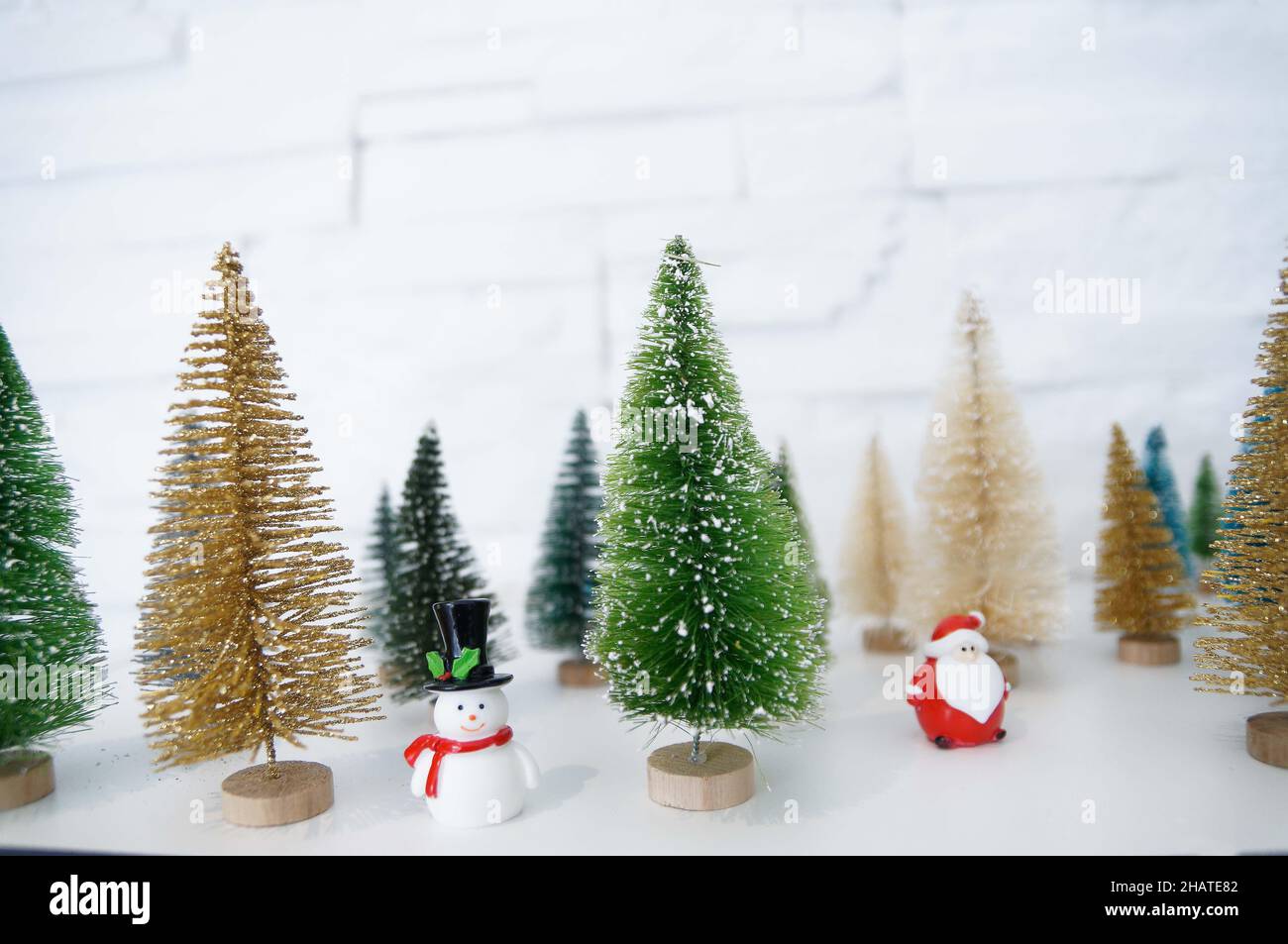 Christmas decoration with figurines Stock Photo
