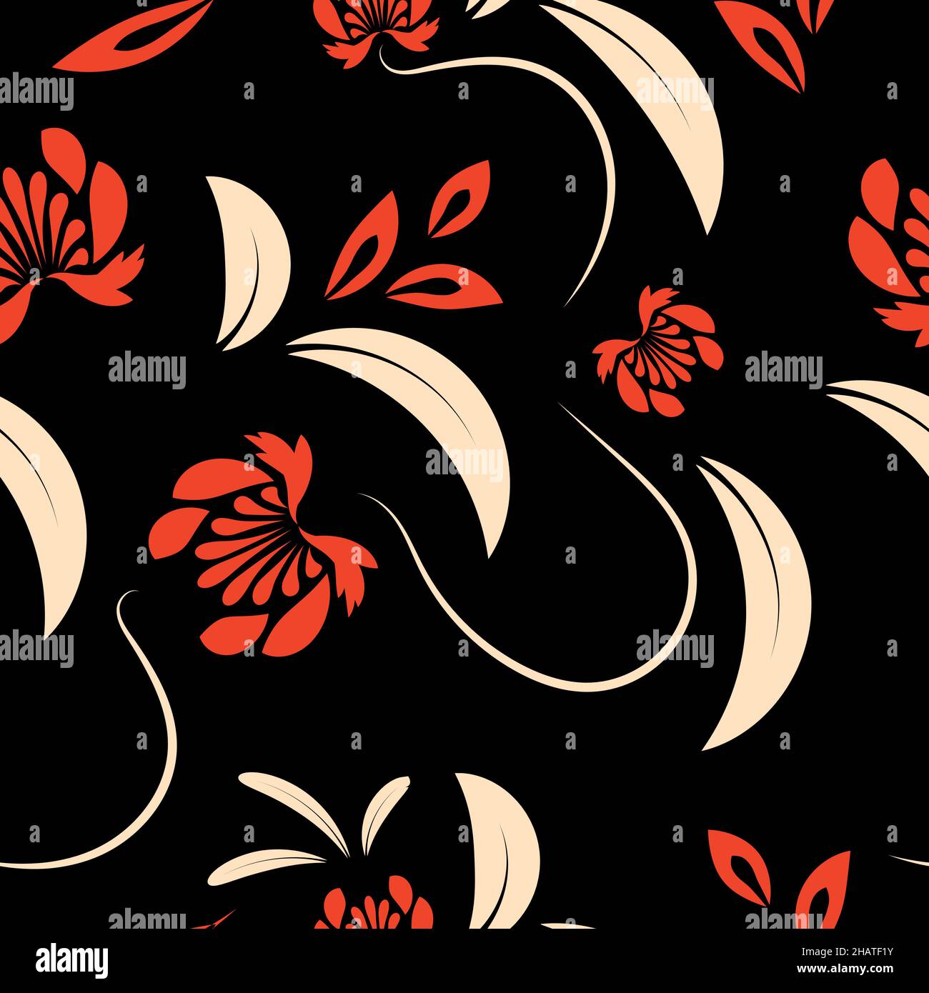 Folk flowers print Floral pattern Ethnic art Stock Vector Image & Art ...