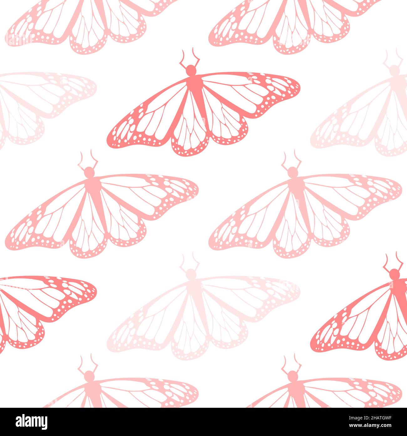 Butterflies seamless pattern vector illustration Stock Vector Image ...