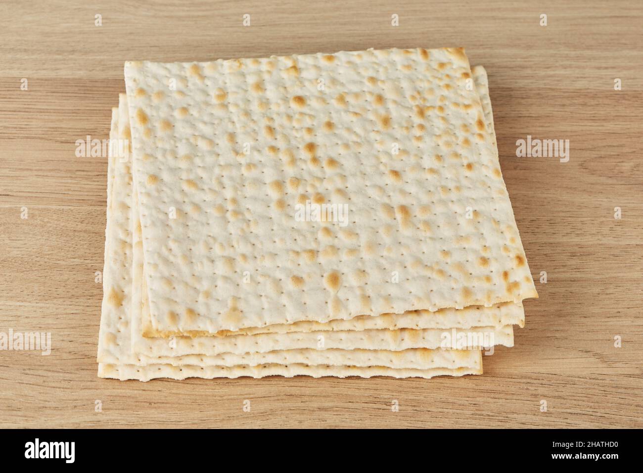 Religious Jewish matzah for the Jewish holiday of Passover Stock Photo