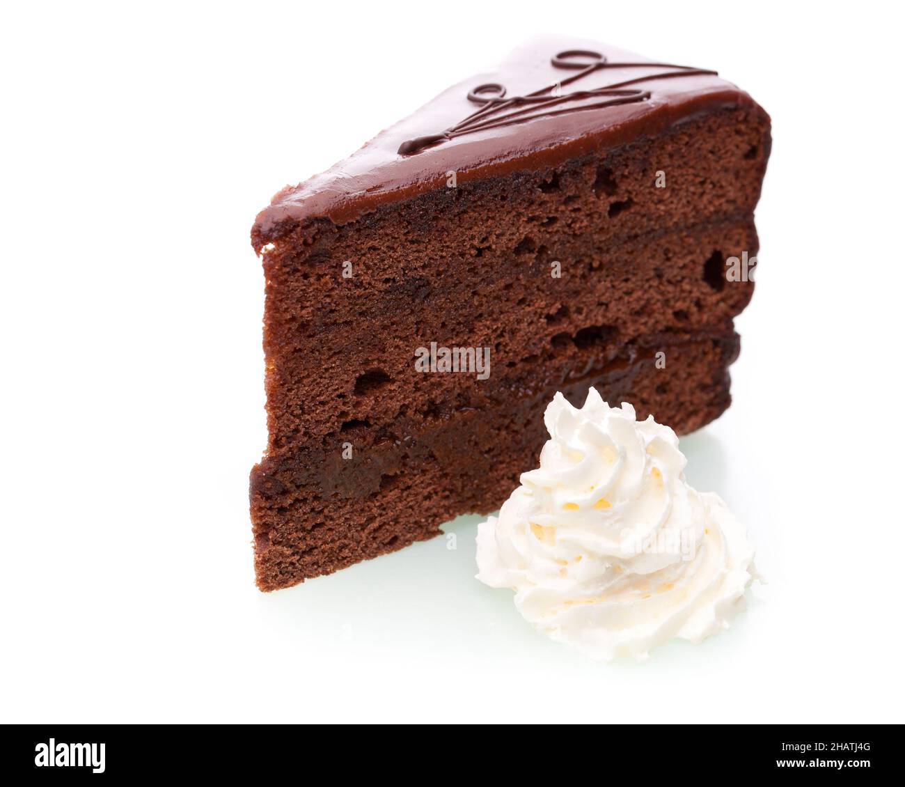 piece of cake, cream, cake, whipped cream, Sachertorte, chocolate