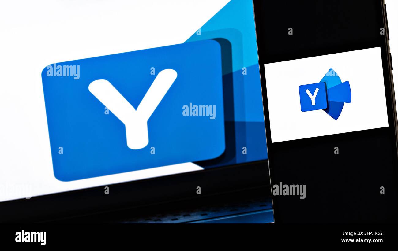 Editorial photo on Yammer theme. Illustrative photo for news about