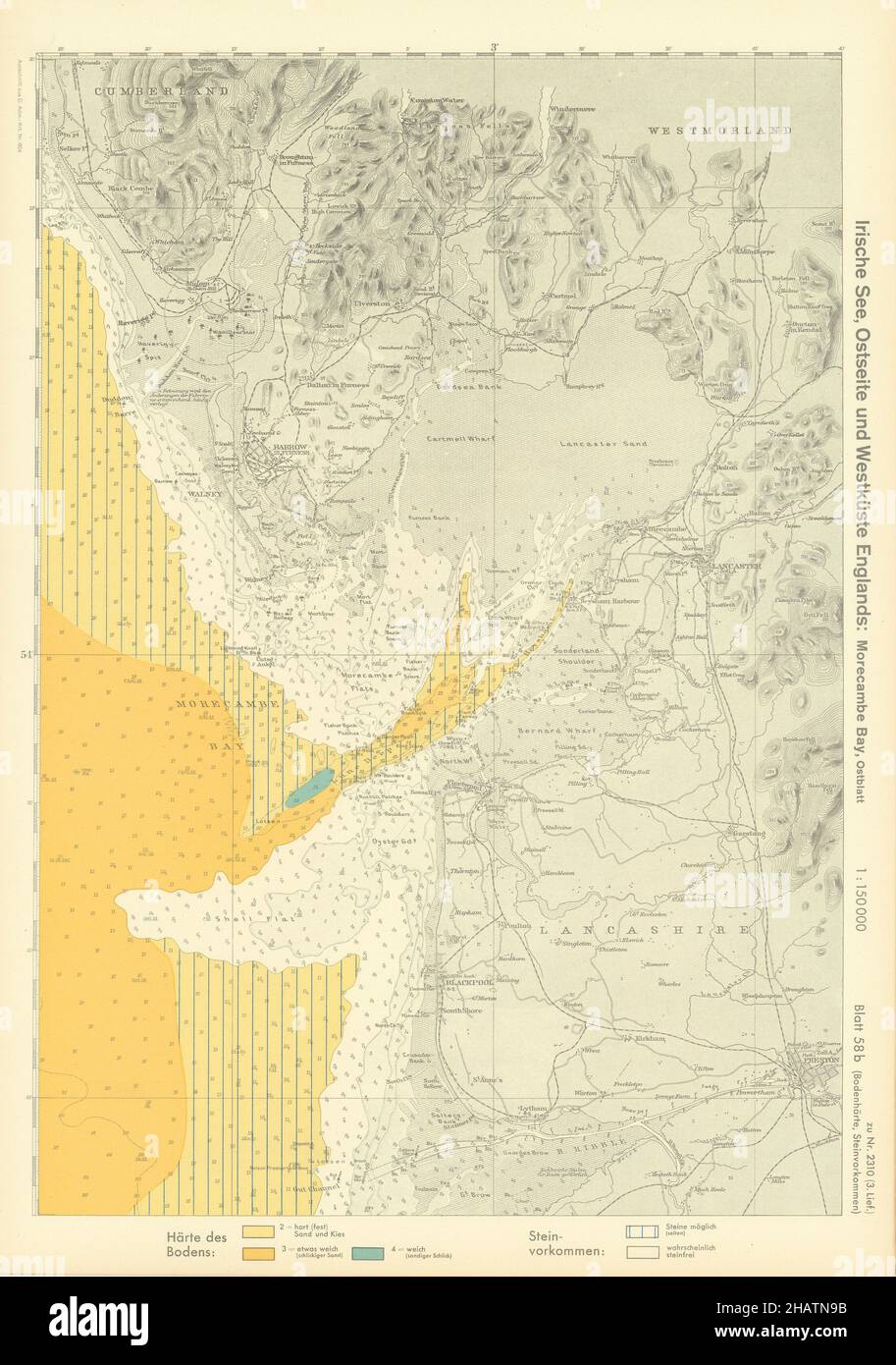 Morecambe bay map 20th century hires stock photography and images Alamy