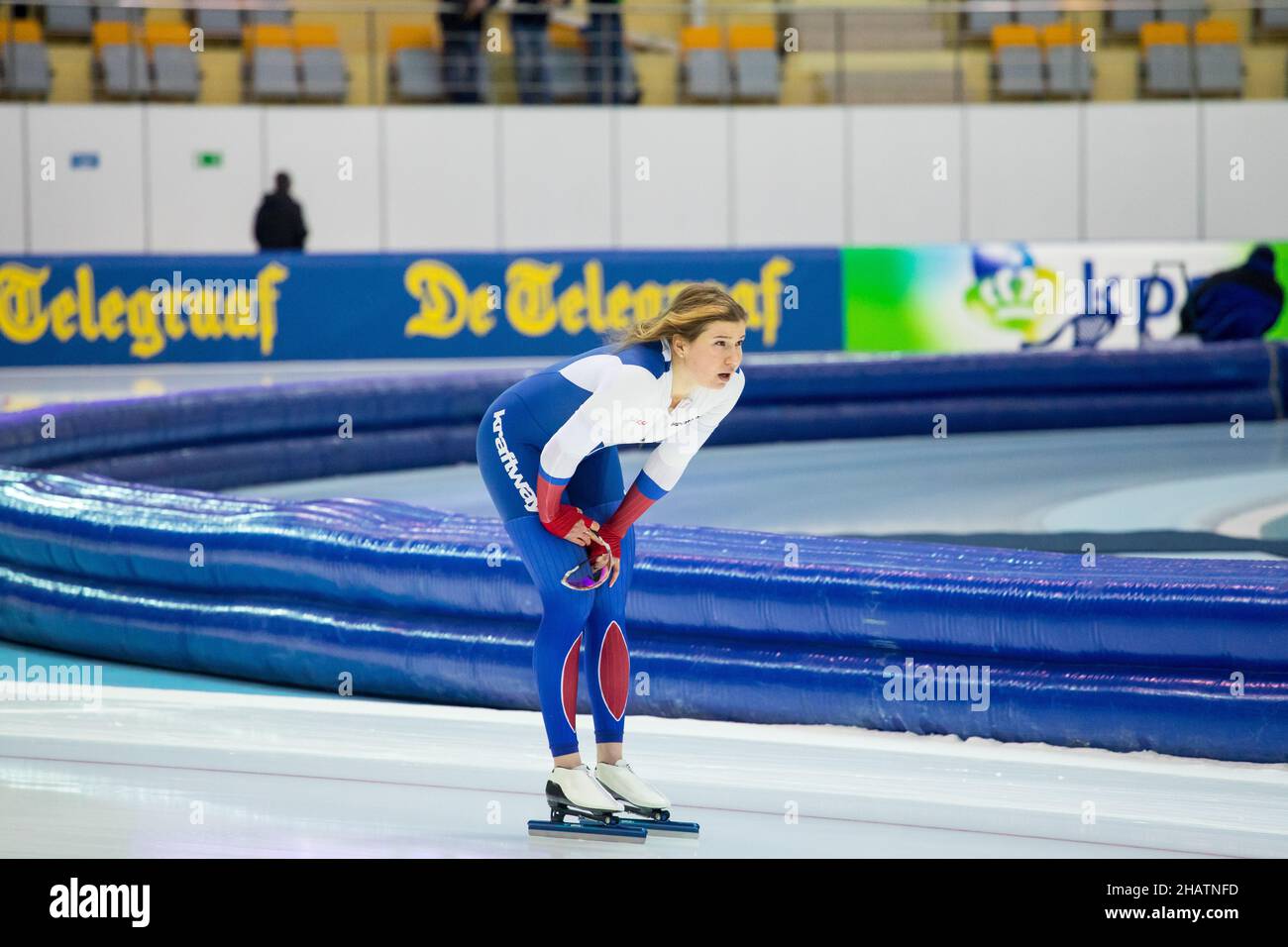ISU European Speed Skating Championships. Athlete on ice. Classic speed