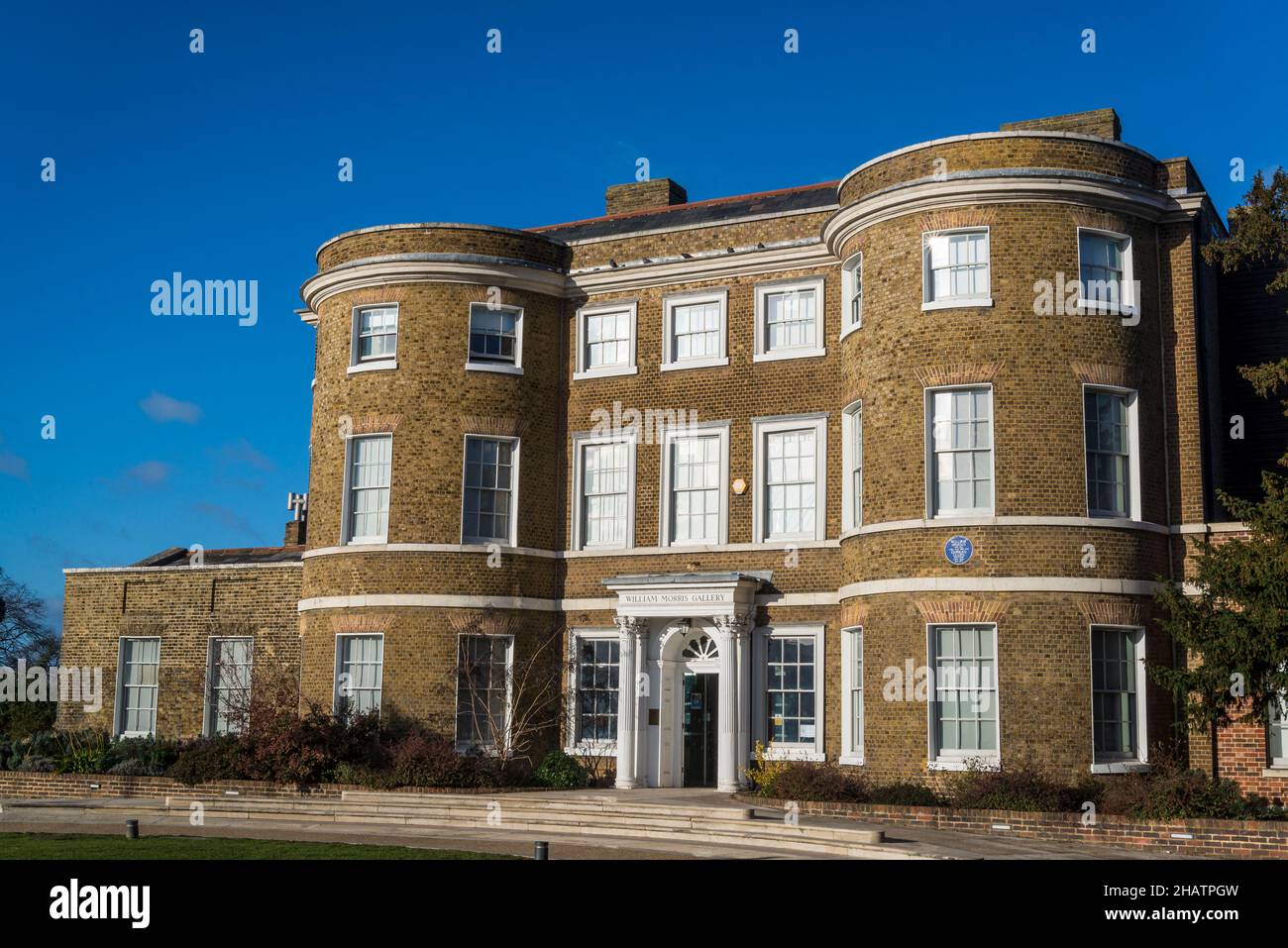Main facade of William Morris Gallery, a house celebrating the