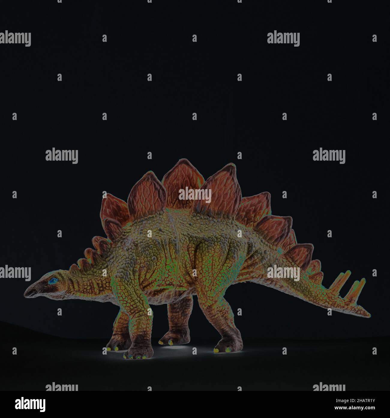 stylized image of a toy dinosaur Stock Photo