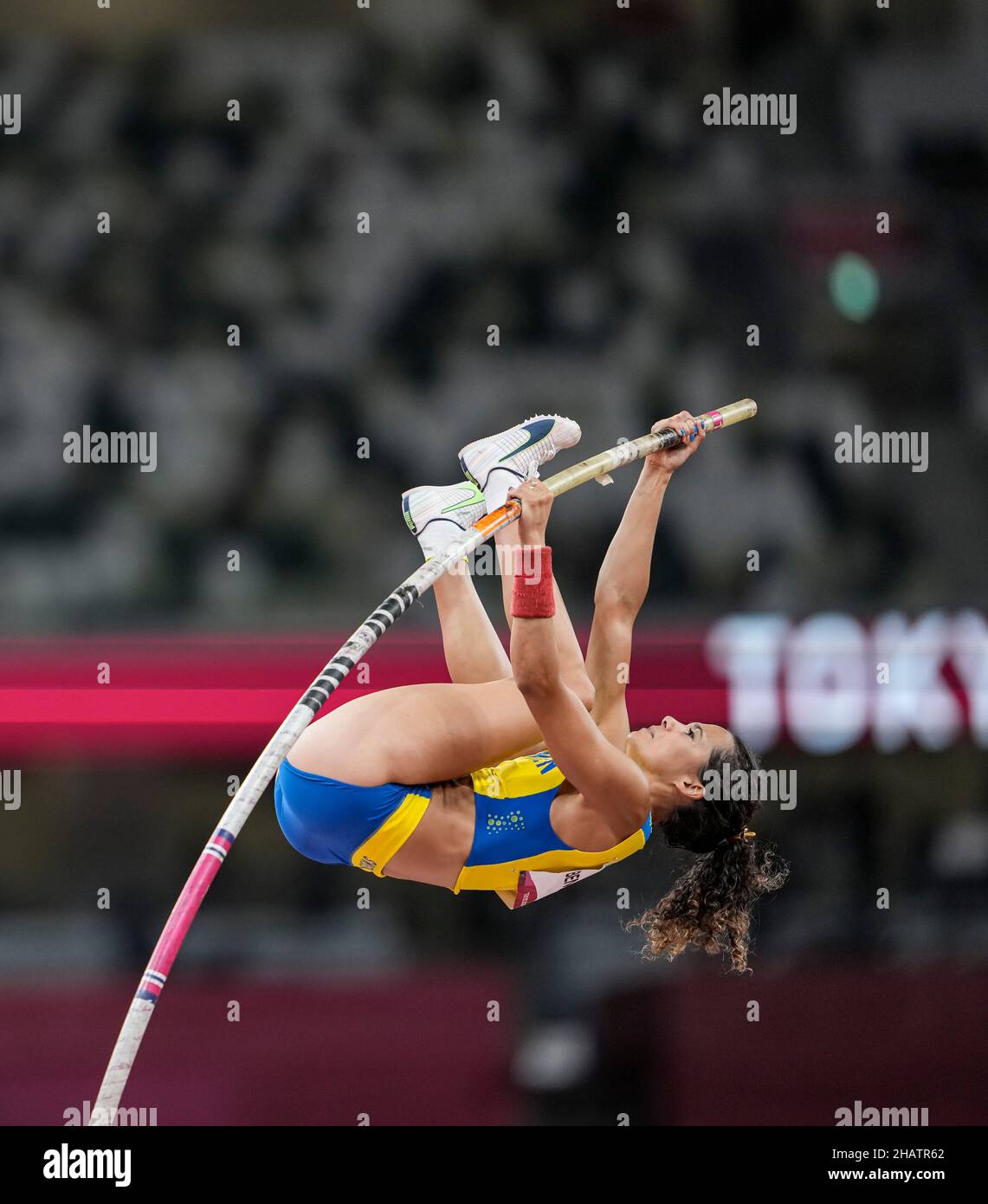 Angelica Bengtsson participating in the Tokyo 2020 Olympics in the pole