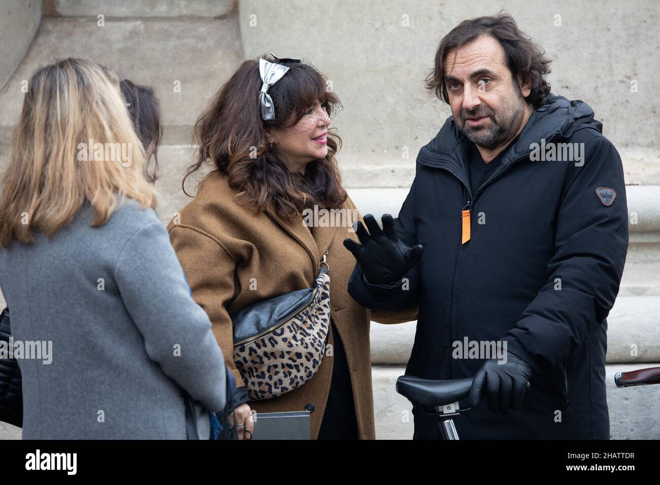Paris, France, 15/12/2021, Andre Manoukian and Elsa Wolinski during the ...