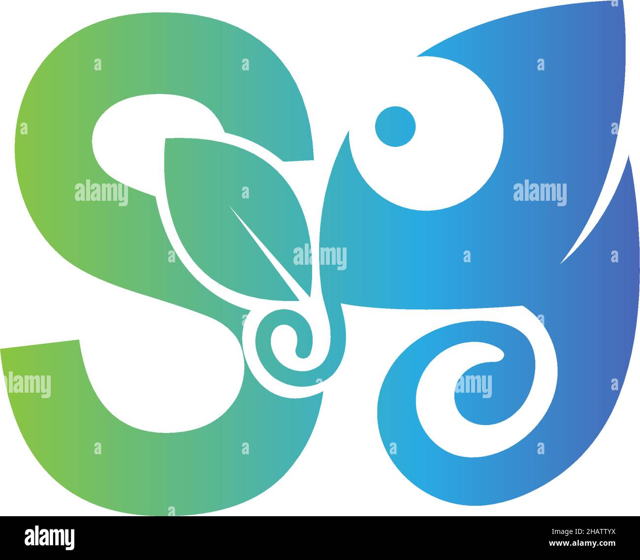 Letter S icon with chameleon logo  design template vector Stock Vector