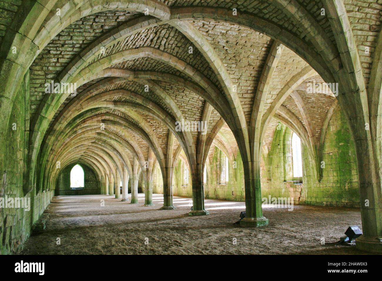 Cellarium Fountains Abbey England Stock Photo Alamy