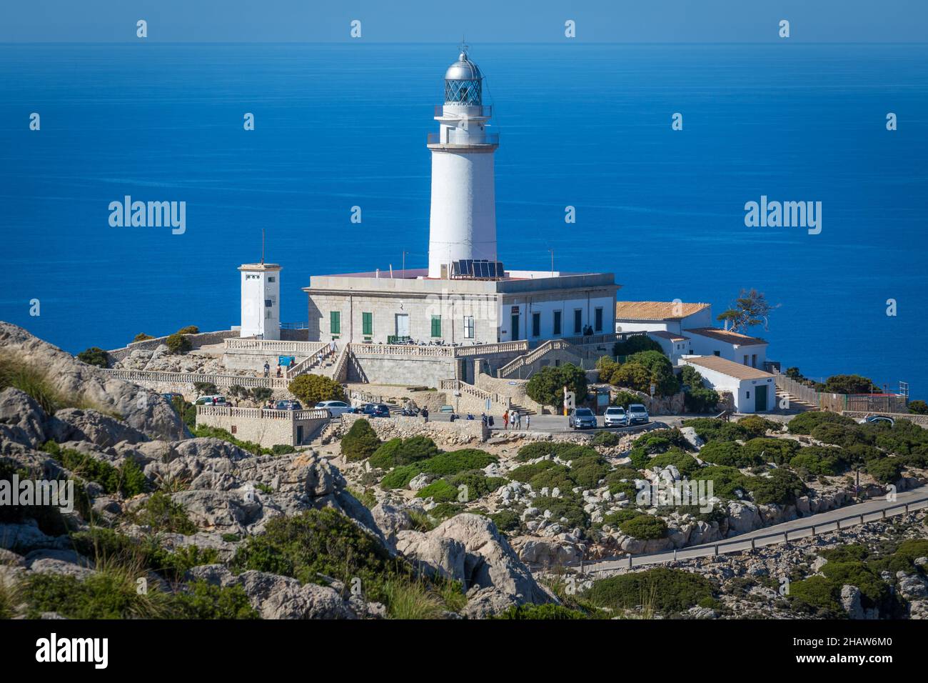 Lighthouse At Cap Formentor Formentor Peninsula Majorca Spain Stock 