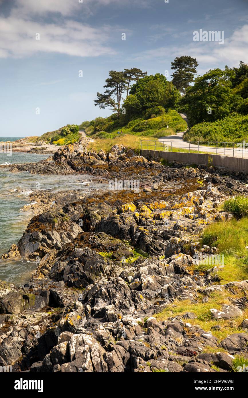 UK Northern Ireland, Co Down, Bangor, Stricklands (Fairy) Glen, coast